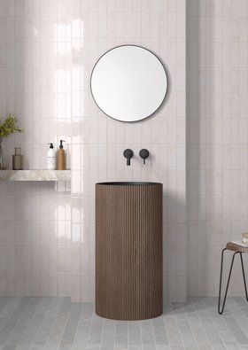 Bohemian Antique White Brick Effect Gloss Porcelain Wall Tile