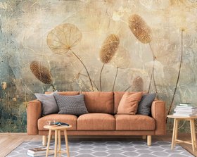Distressed Reeds Floral Mural by Rafal Kulik at Wallsauce
