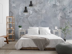 Evanea II Abstract Floral Mural by Loris Drago at Wallsauce