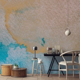 Oceanic Breeze Abstract Mural by Bilge Paksoylu at Wallsauce
