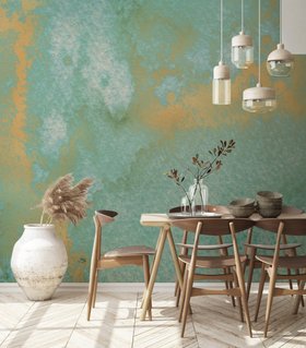 Dreamy Sea Hues Abstract Mural by Bilge Paksoylu at Wallsauce