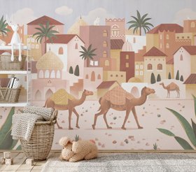 Desert Dreams Kids Mural by Oliver Robins at Wallsauce