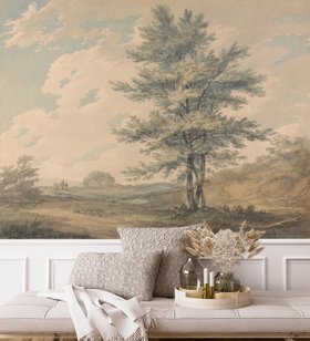 Landscape with Trees and Figures Fine Art Mural from J. M. W. Turner at Wallsauce