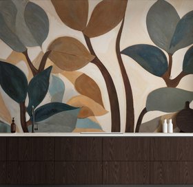 Emil's Garden Abstract Floral Wall Mural from Sir Edward at Wallsauce