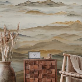 Roerich Valley Abstract Landscape Mural by Sir Edward at Wallsauce