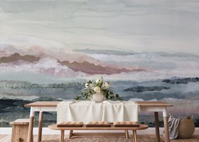 Drifting Dreams Abstract Landscape Mural by Lara Eckerman at Wallsauce