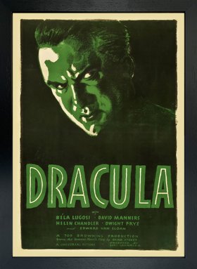 Dracula (1931) Green Horror Movie Poster at Wallsauce