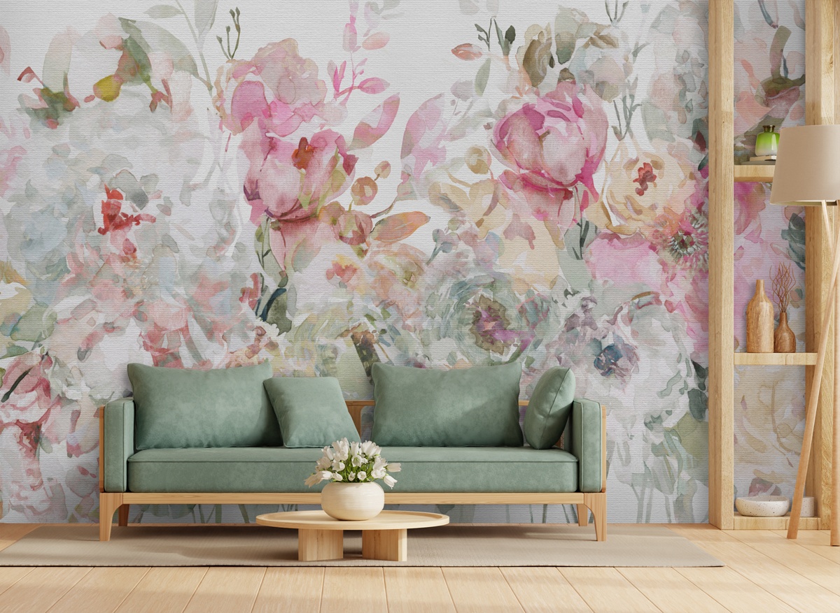 Floral Confetti Collage Wallpaper Mural by Carol Robinson at Wallsauce