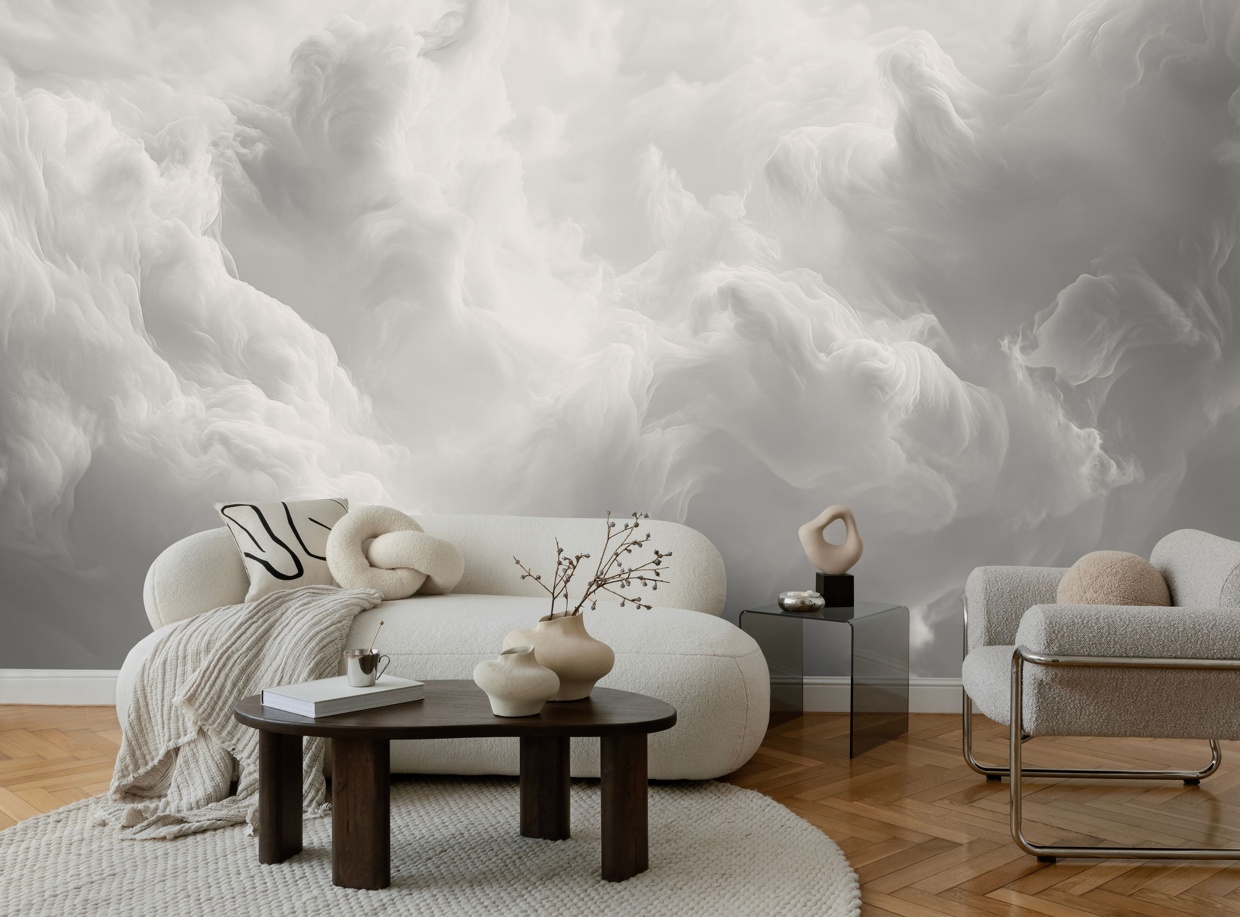 Abstract Gentle Clouds Wall Mural available at Wallsauce