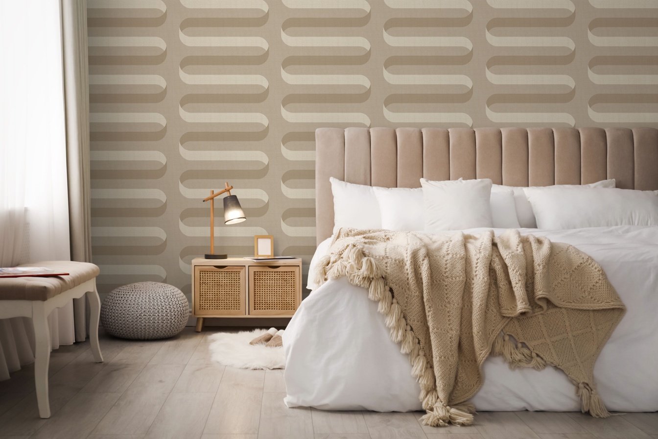 Folding Ribbon - Wheat Pattern Wallpaper at Wallsauce