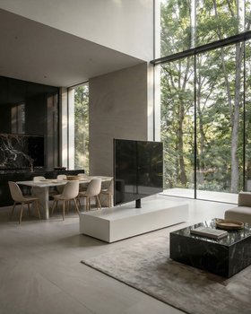 Stilvoll rotierender Raumteiler mit Lowboard bis 65 Zoll TV