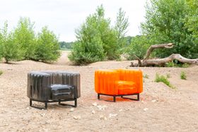 Yomi Metal Frame Inflatable Armchair - MOJOW