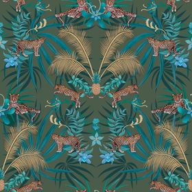 Leopard Luxe Wallpaper - Green