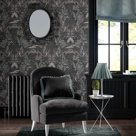 Magic of India Wallpaper - Charcoal - Becca Who