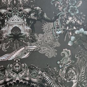 Magic of India Wallpaper - Charcoal - Becca Who