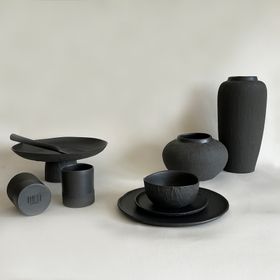 Yuta Large Ceramic Vase - Black