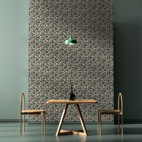 Flora Ditsy Wallpaper - Midnight - Glasshouse Collection - Ohpopsi