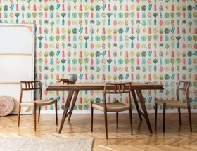 Leaf Boogie Wallpaper - Tropical Mix - Glasshouse Collection - Ohpopsi