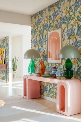 Picnic Wallpaper - Kumquat - Coco Dávez Colortherapills Collection - Coordonne