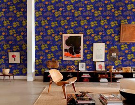 Picnic Wallpaper - Cobalt - Coco Dávez Colortherapills Collection - Coordonne