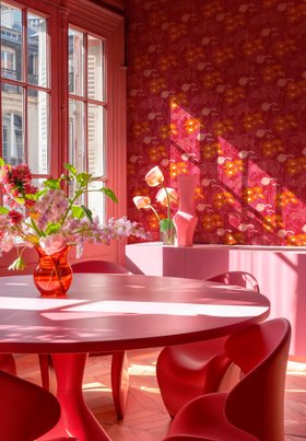 Picnic Wallpaper - Pink - Coco Dávez Colortherapills Collection - Coordonne