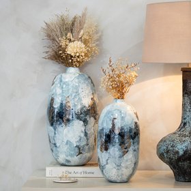 Igino Vase - Hydrangea Enamel - Set of 2 - RV Astley