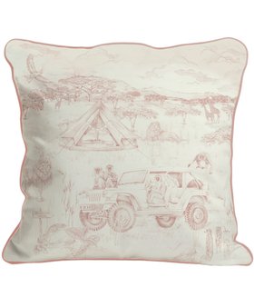 Personalised - Lyons Den Monkeys in a Jeep Cushion - Victoria Sanders