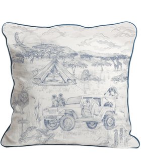 Personalised - Lyons Den Monkeys in a Jeep Cushion - Victoria Sanders