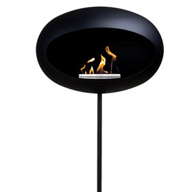 Dome 625 - Black Ground Steel Low Bioethanol Fireplace - Le Feu