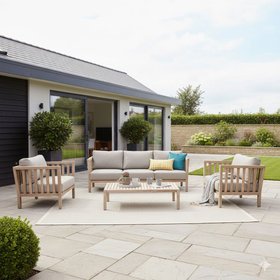 Porthallow 3 Seater Sofa Set - Dark Natural