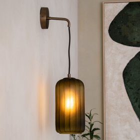 50726 Zito Tall Green Glass Shade Lighting RV Astley Roomset 1