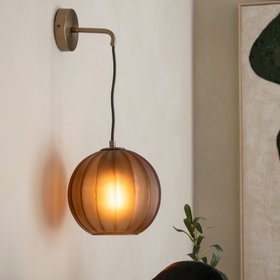 50867 Zito Round Brown Glass Shade Lighting RV Astley Roomset 8