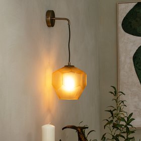 50868 Zito Yellow Glass Shade Lighting RV Astley Roomset 11