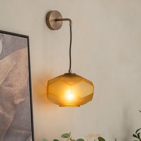 50869 Zito Wide Yellow Glass Shade Lighting RV Astley Roomset 5