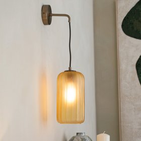 50870 Zito Tall Yellow Glass Shade Lighting RV Astley Roomset 5