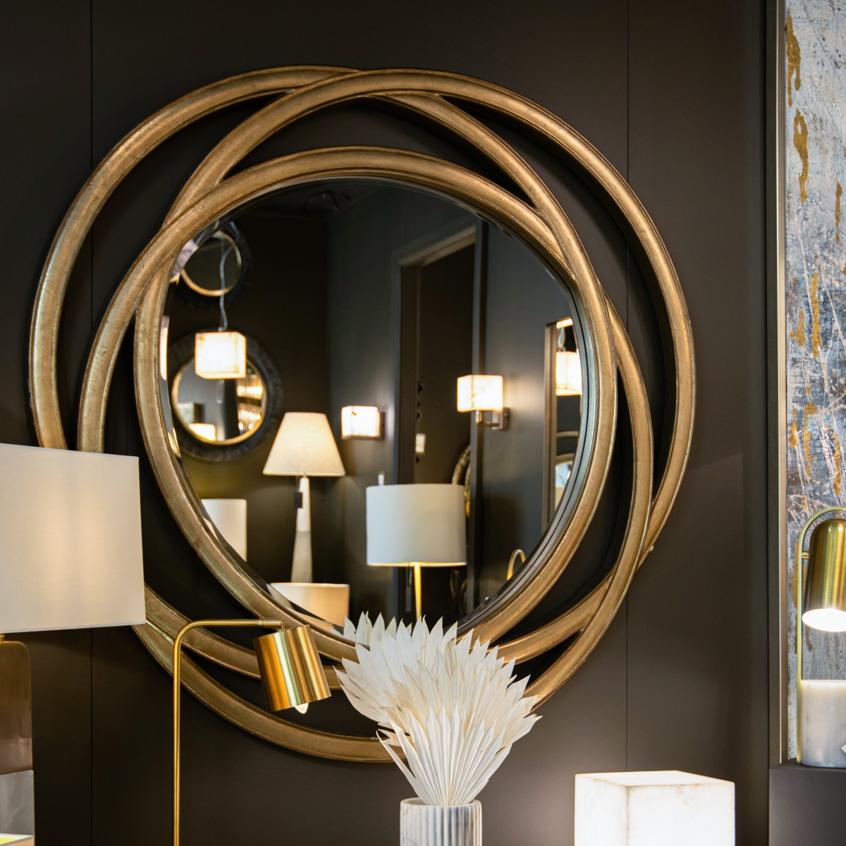Dove Gold Mirror - RV Astley