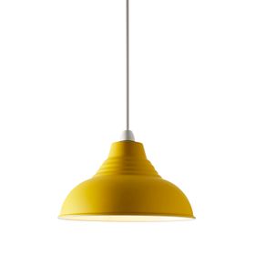 B&Q Lucia Super Lemon Domed Easy Fit Light shade (D)30cm