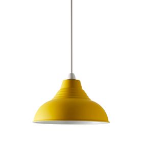 B&Q Lucia Super Lemon Domed Easy Fit Light shade (D)30cm