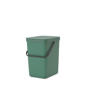 Brabantia Sort & Go Fir Green Plastic Rectangular Freestanding Kitchen Recycling bin, 25L