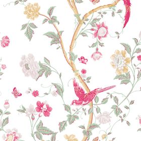 Laura Ashley Summer Palace Peony Animal Smooth Wallpaper