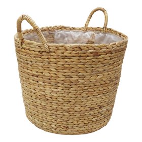 Verve Waterhycinth Neutral Natural Woven Seagrass Plant pot (Dia) 41.5cm, (H)45.5cm