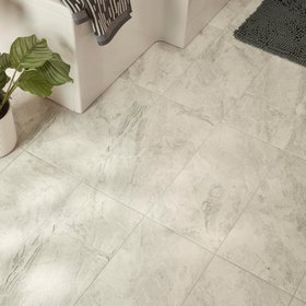 Haver Light grey Matt Travertine effect Ceramic Indoor Wall & floor Tile