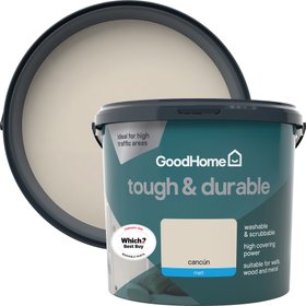 GoodHome Tough & Durable Cancun Matt Wall & ceiling Emulsion paint, 5L