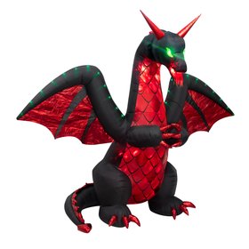 3050mm Dragon Inflatable with Green & red LED - Mains-powered