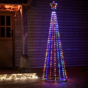 Multicolour LED Pyramid tree Silhouette
