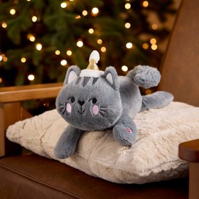 Grey Cat animated & musical plush