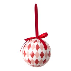 Plastic Decoupage diamond Round Hanging decoration (D) 73mm - Multi color