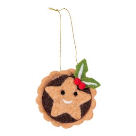 Felt Mince pie Hanging decoration