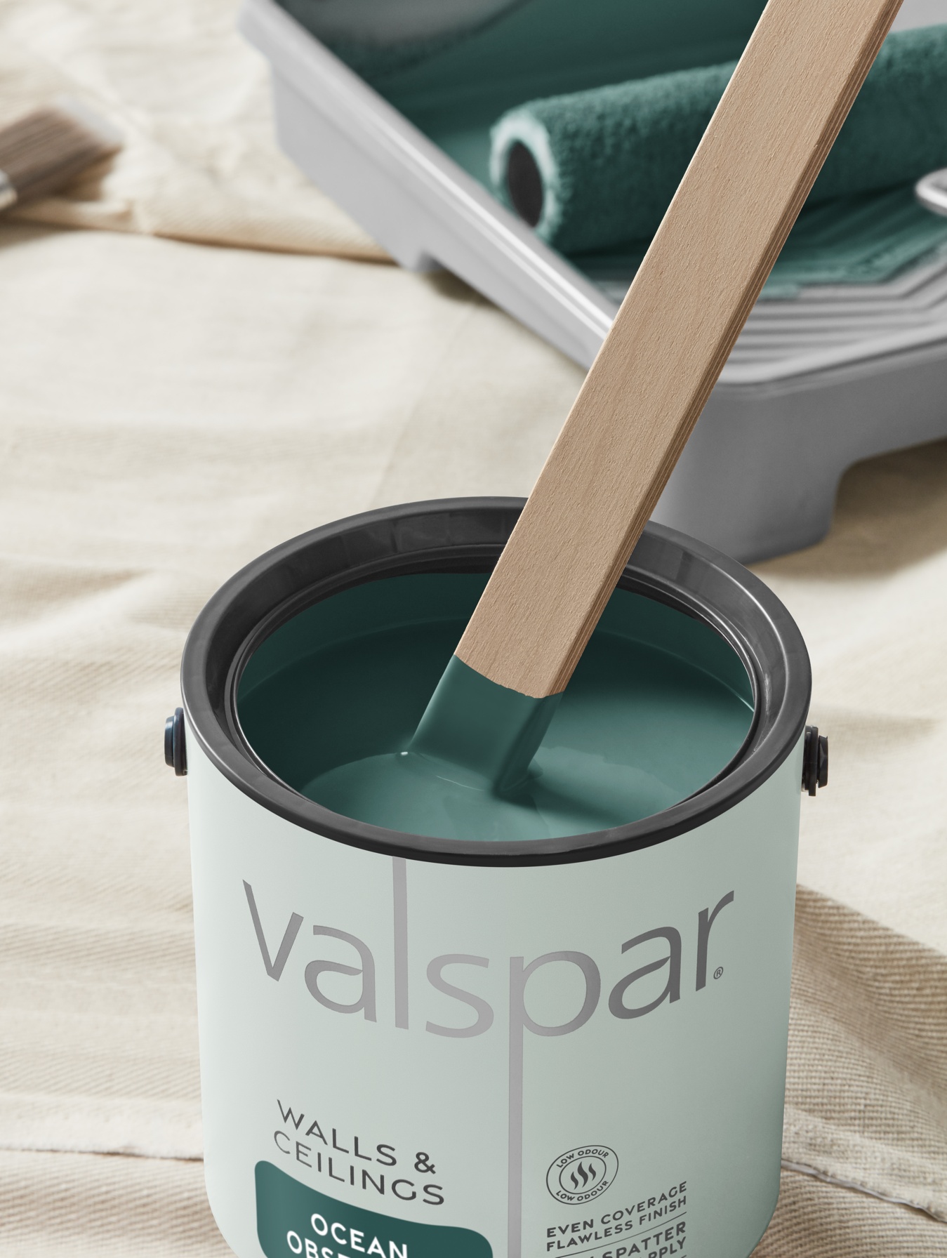 Valspar W&C Ready Mixed 2.5L Teals   Ocean Obsession Paint Cans Stir