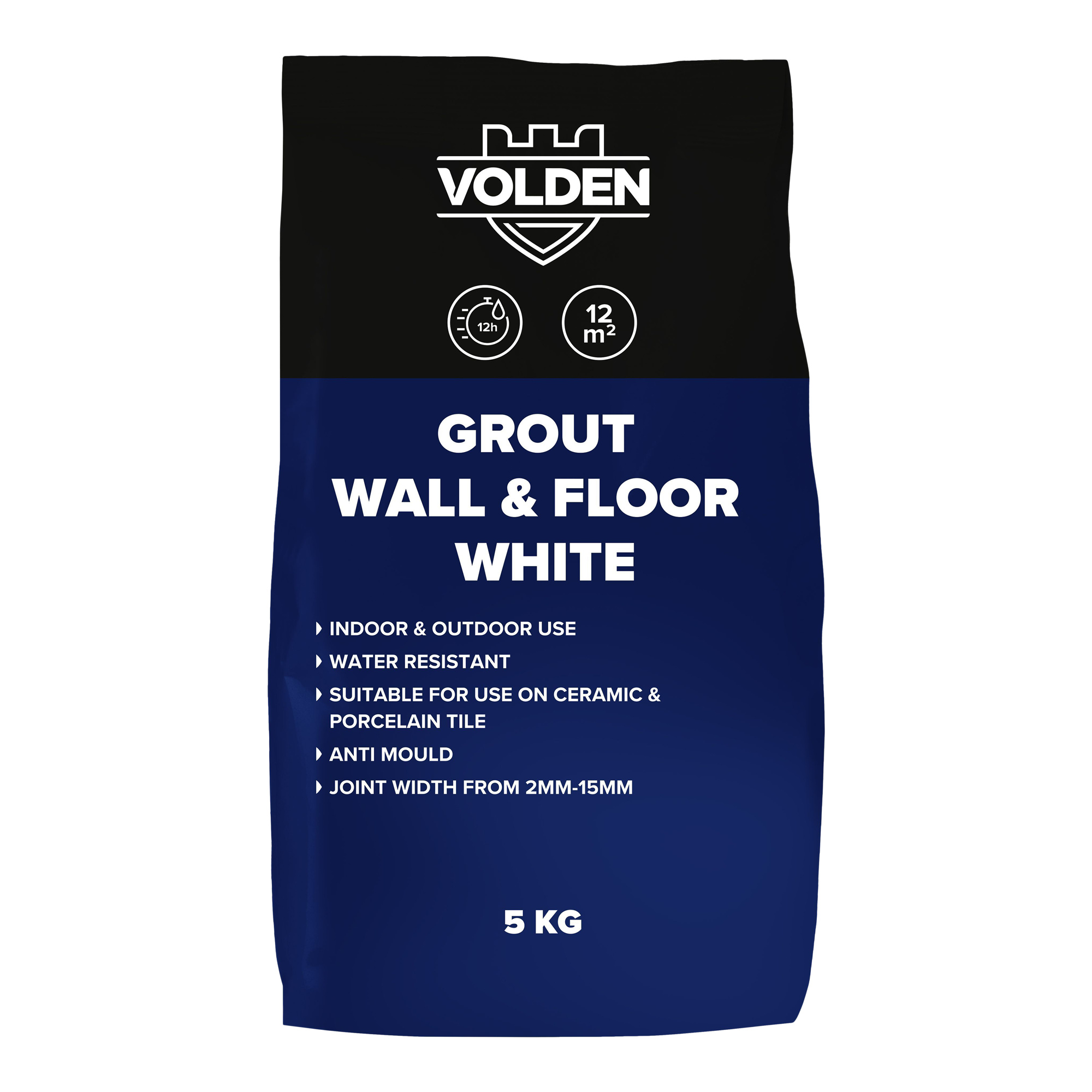 Volden White Wall & floor tile Grout, 5kg